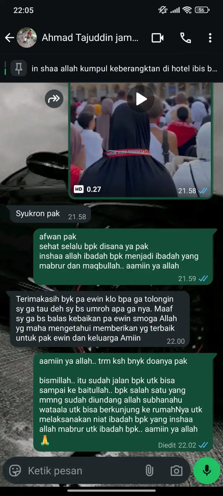 testimoni jamaah hana tours Bapak Ahmad Tajuddin