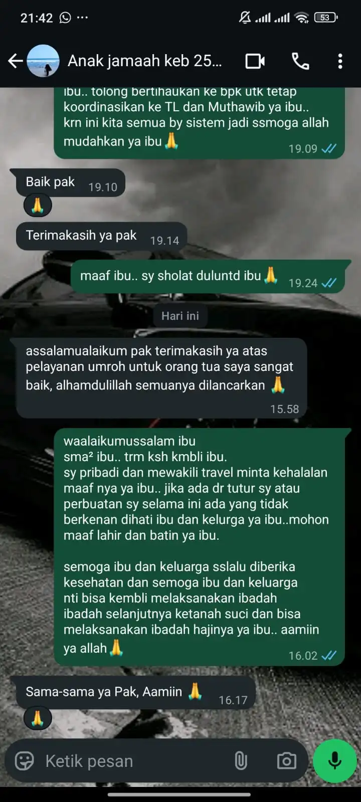 testimoni jamaah hana tours & travel