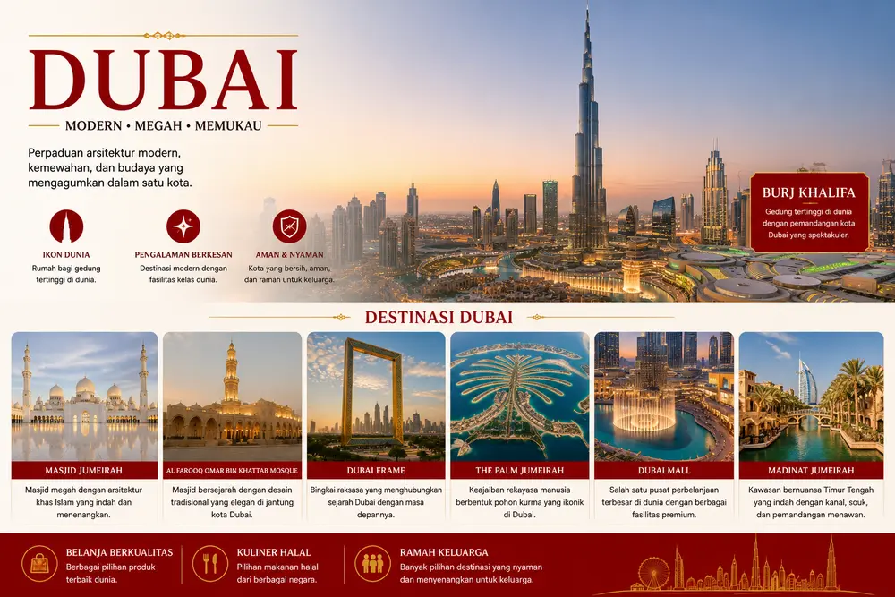 Destinasi umroh plus Dubai - Burj Khalifa, Uni Emirat Arab