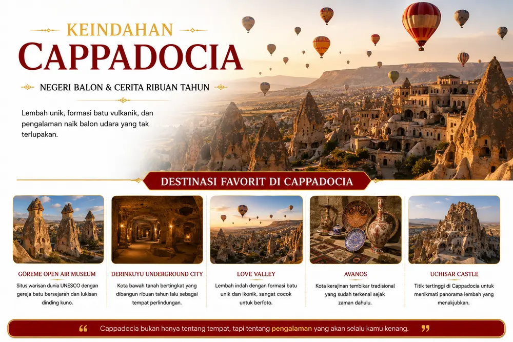 Destinasi umroh plus Turki - Cappadocia, Turkiye