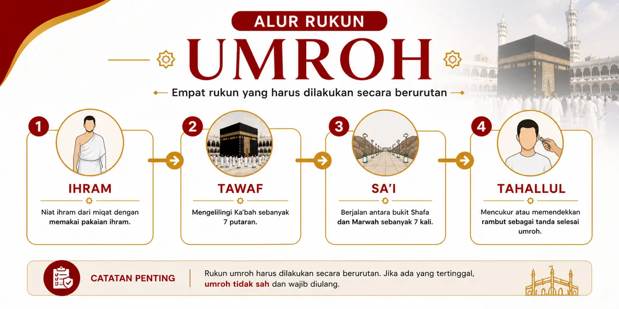 Infografis Alur Rukun Ibadah Umroh