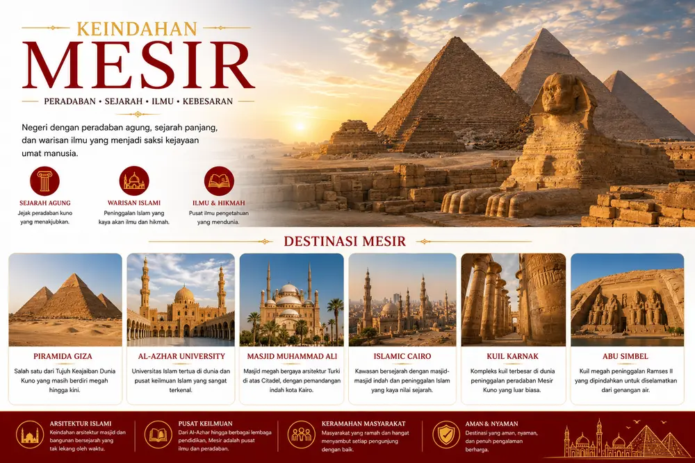 Destinasi umroh plus Mesir - Piramida Giza, Mesir