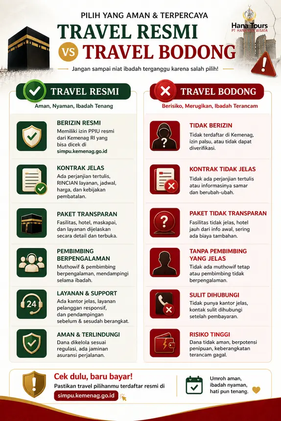 Travel Umroh Resmi vs Travel Umroh Bodong